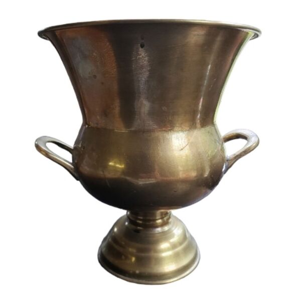 Vintage Large Brass Planter Urn - Picture 1 of 8